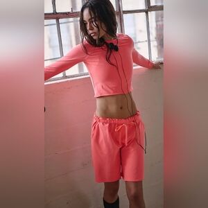 FP MOVEMENT Hot Shot Easy 2pc‎ Set - Neon Coral NWOT